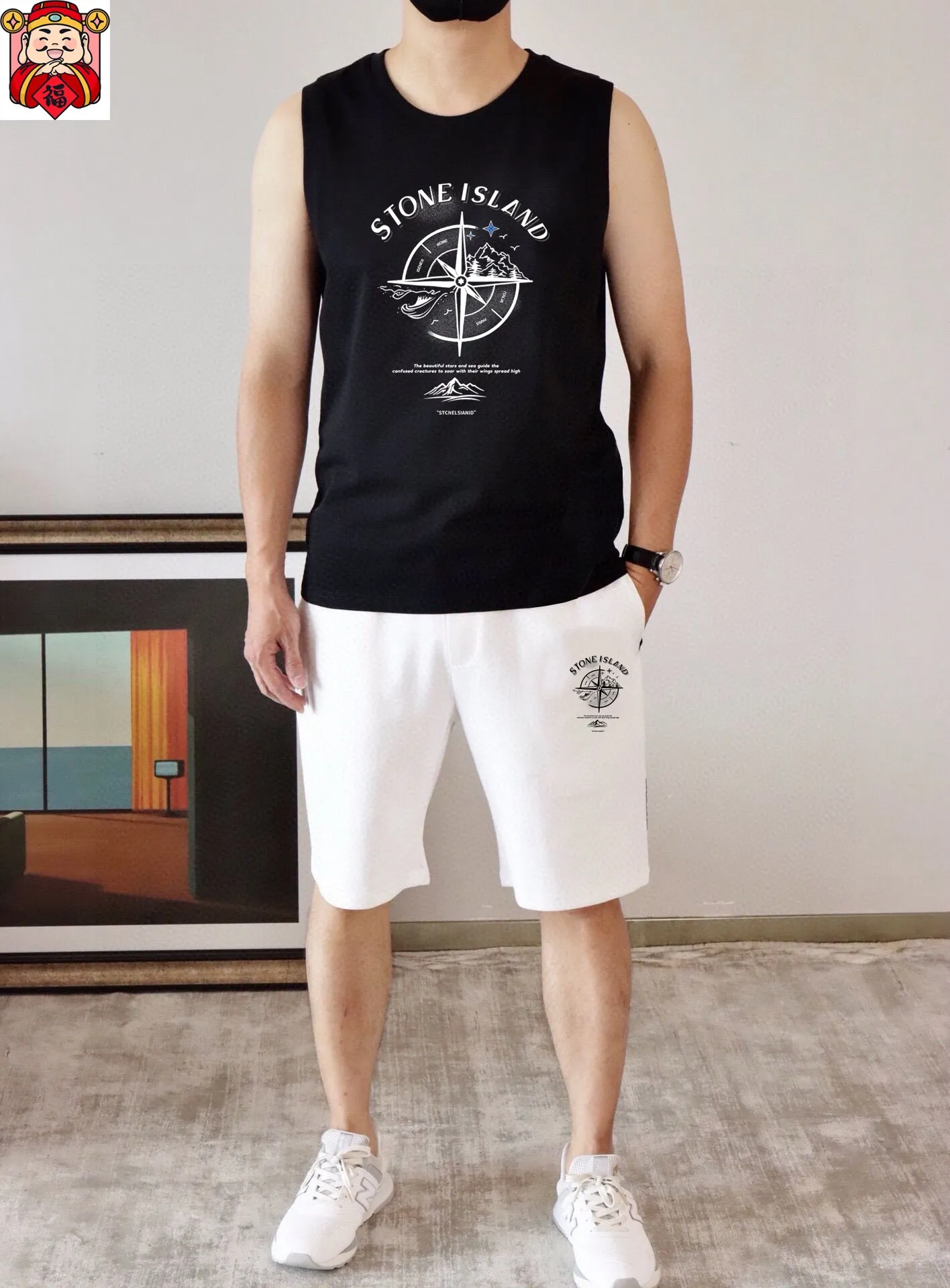 P280 Brand [Stone Island] 2025 spring and summer new vest suit, classic and simple style, anyone can drive easily, imported custom mercerized cotton fabric, soft, comfortable and stylish, sweat-absorbent and breathable, classic brand letter logo design on the chest, luxury fashion craft style, foreign trade company order, luxury classic design, fashion essential item! Highly recommended to buy! 🔺🔺Counter size: M～3XL